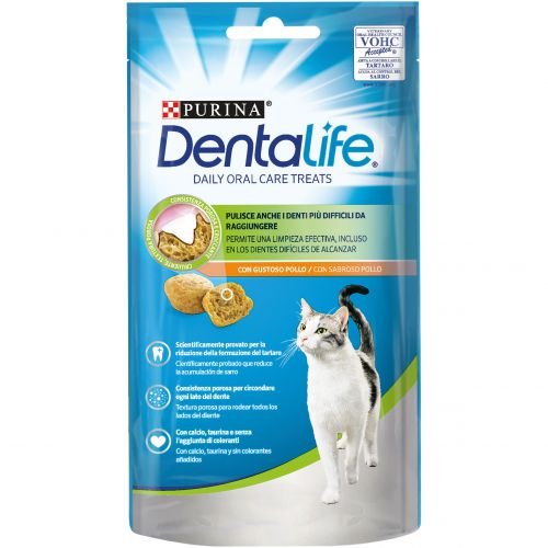 [12439738] DENTALIFE Daily Oral Care Pollo (gato) 8x40gr