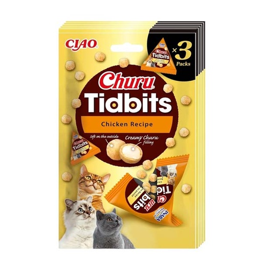 [CHU-IN0718] Churu CAT Tidbits Receta de Pollo 6x(3p)