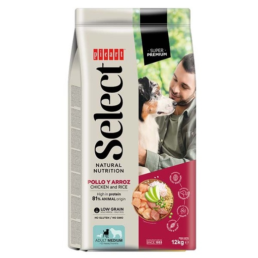 [01022812.] SELECT ADULT Pollo y arroz 12KG PVP 49,95
