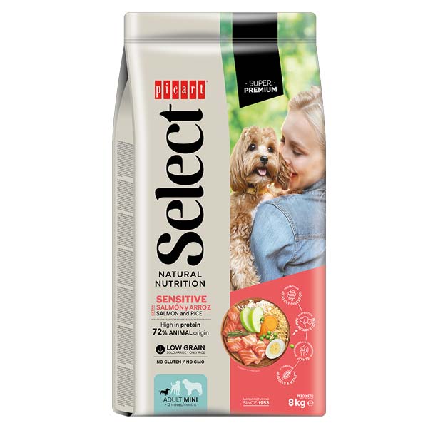 SELECT MINI ADULT Salmon y arroz 8KG