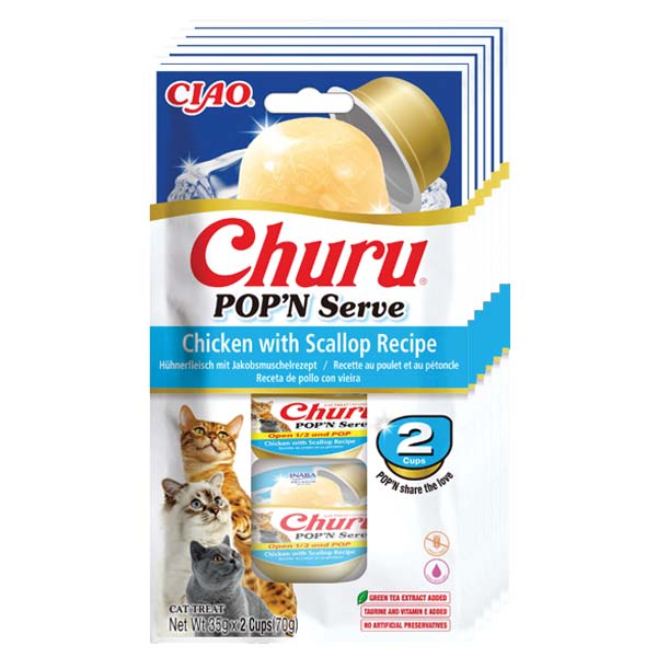 Churu CAT POP Serve Pollo y Vieira 6x(2x35)