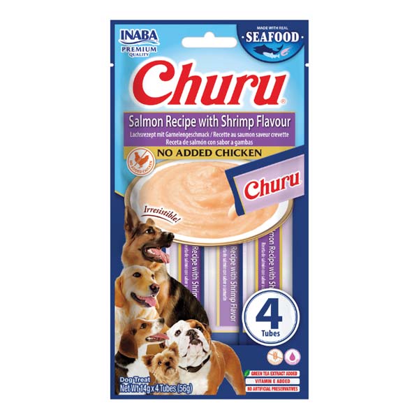Churu DOG Receta de Salmón y Camarones 12(4x14)