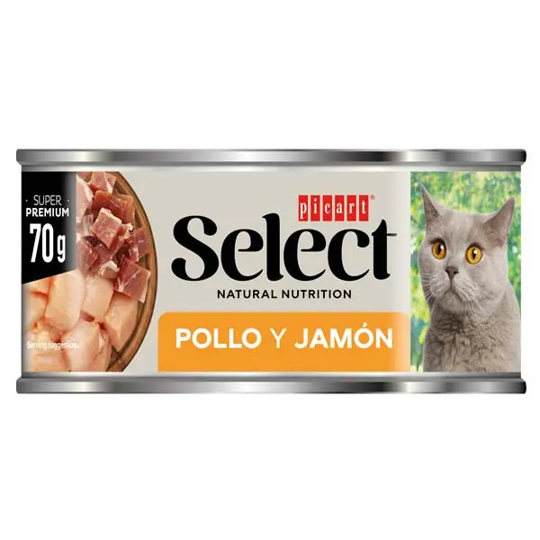 WET SELECT CAT Pollo y Jamón 18x70gr