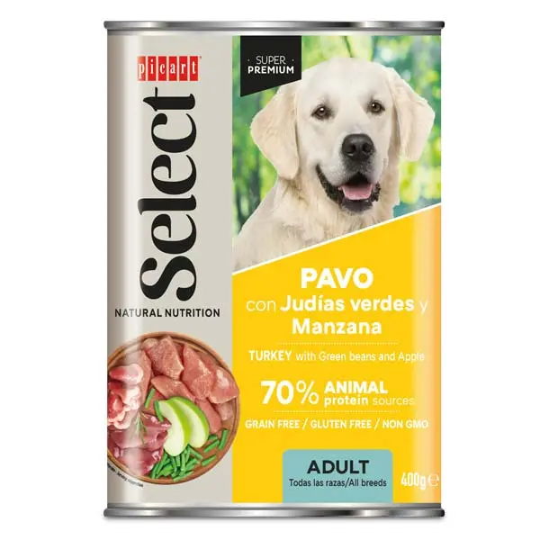 WET SELECT LIGHT Pavo con Judias 6x400gr