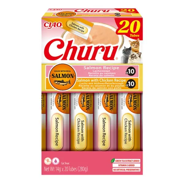 Churu CAT Variedades de Salmon con pollo (14x20p)