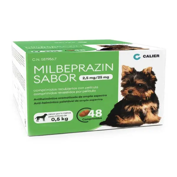 MILBEPRAZIN PERROS 0.5-5 KG 48 COMP