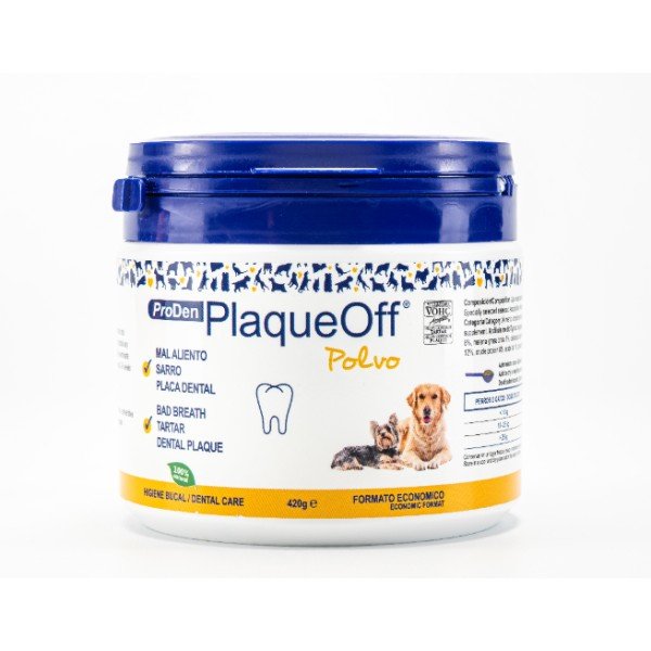 PLAQUE OFF POLVO PERRO Y GATO 420gr