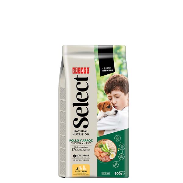 SELECT MINI PUPPY Pollo y arroz 800gr