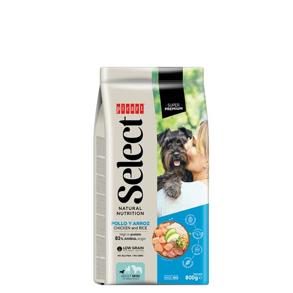 SELECT MINI ADULT Pollo y arroz 800gr