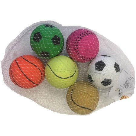 BOLSA PELOTAS SEMIDURAS 6,3cm 6uds