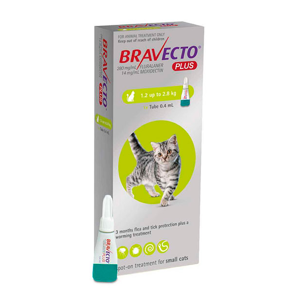 BRAVECTO PLUS CAT 112,5MG 1.2-2.8 KG