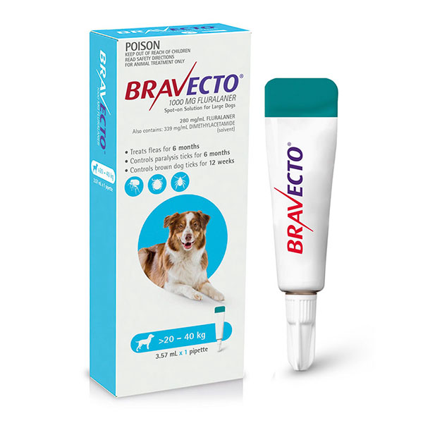 BRAVECTO SPOT DOG 1000MG 1PIP (20 40kg)