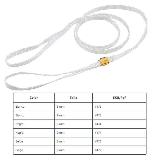 CORREA EXPOSICION PINZA BLANCA 6MM