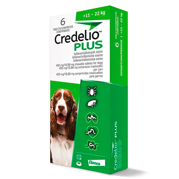 CREDELIO PLUS 450MG 11-22KG 6 COMP