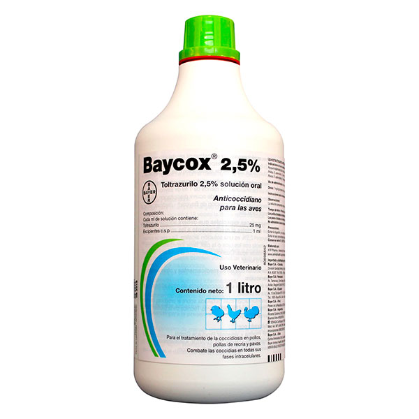 BAYCOX AVES 2,5MG ORAL 1L