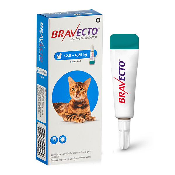 BRAVECTO SPOT CAT 250MG 2.8-6.5 KG