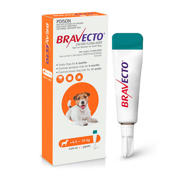 BRAVECTO SPOT DOG 250MG 1PIP (4.5 10kg)