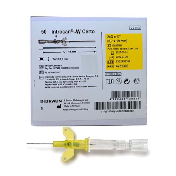 CATETER INTROCAN C/ALAS 24G AMA