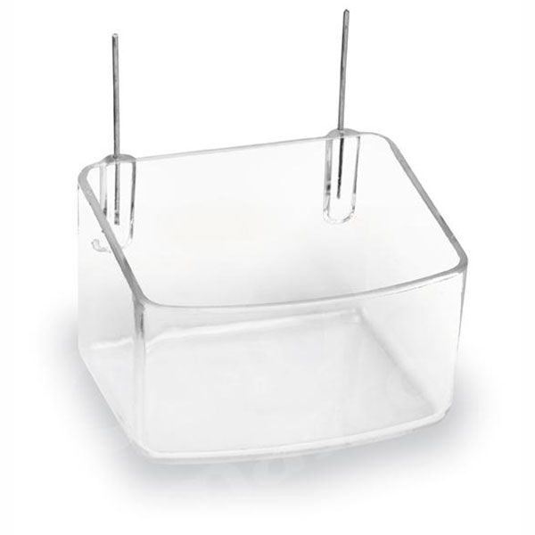 COMEDERO-BEBEDERO TRANSP. LORO CON GANCHOS