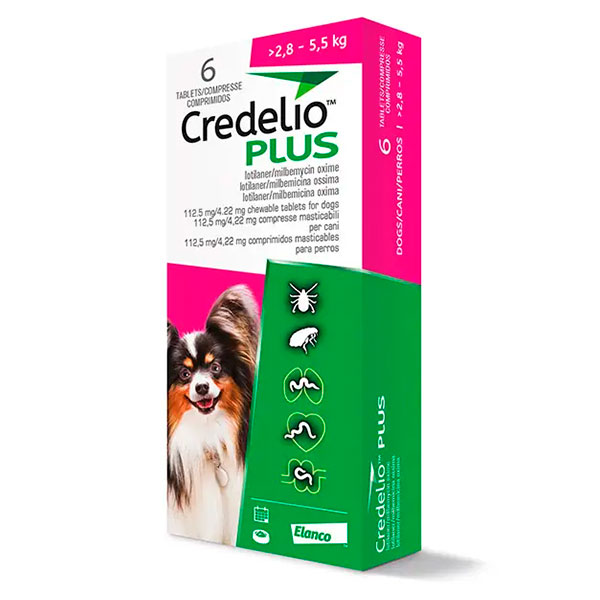 CREDELIO PLUS 112MG 2.8-55KG 6 COMP