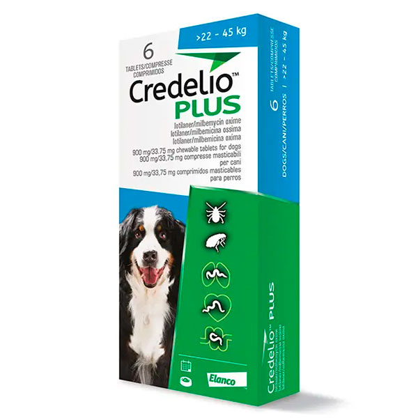 CREDELIO PLUS 900MG 22-45KG 6 COMP