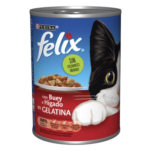 FELIX Trozos Gelatina Buey/Higado 24x400g