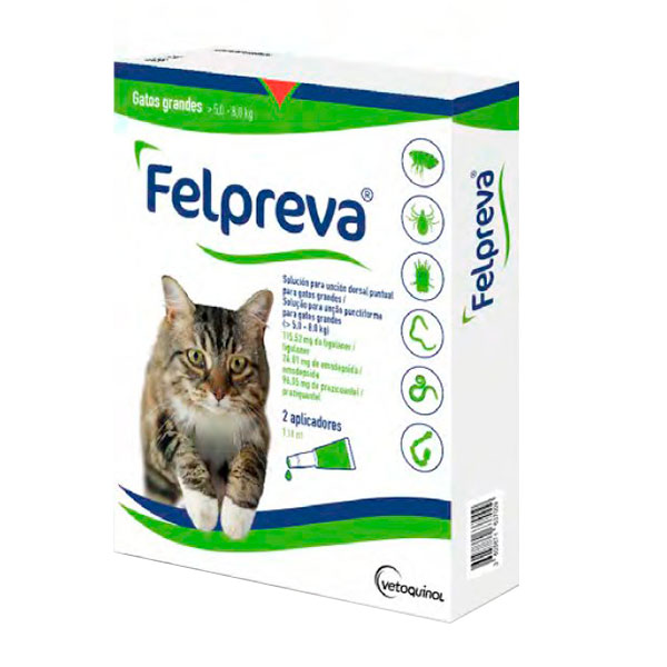 FELPREVA Gatos grandes 5-8kg (2pip)