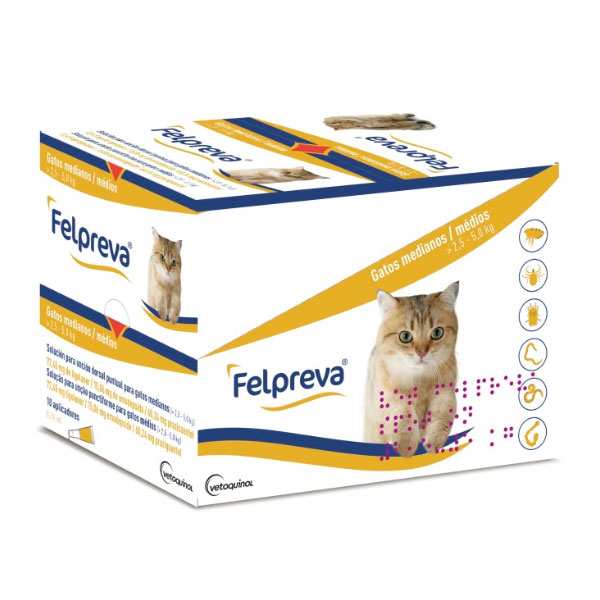 FELPREVA Gatos medianos 2,5-5kg (10pip)