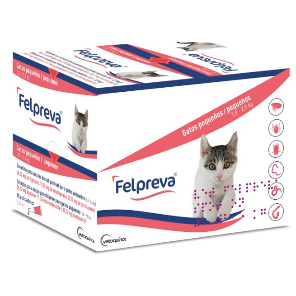 FELPREVA Gatos pequeños 1-2.5kg (10pip)