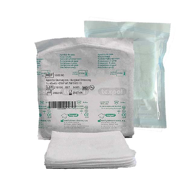 GASAS ESTERILES 45x45 ALGODON (2ud/sobre)