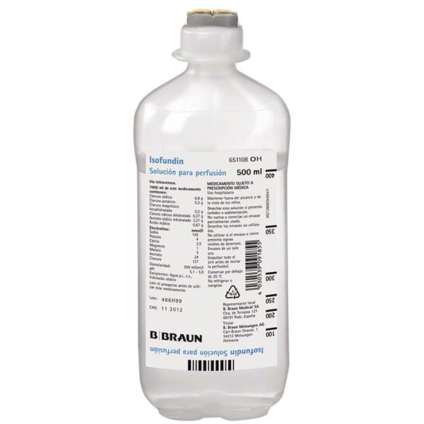 ISOFUNDIN 500 ML 10 UD