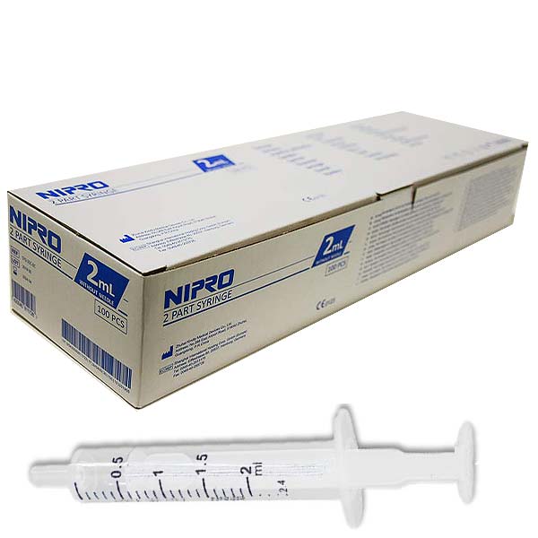 JERINGA 2CC 2PIEZAS 100UDS