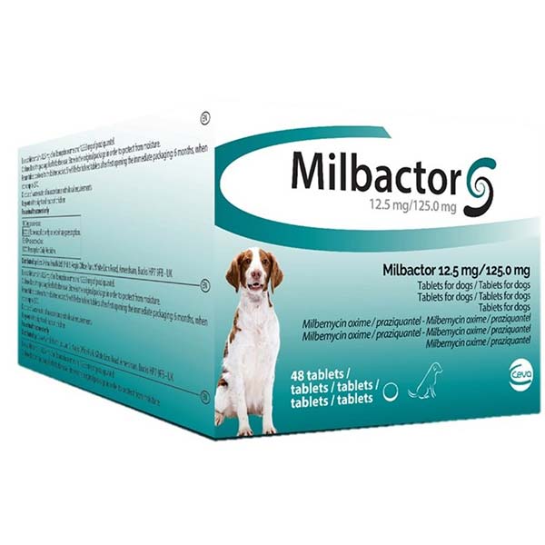 ## MILBACTOR PERRO >5kg 48 comp
