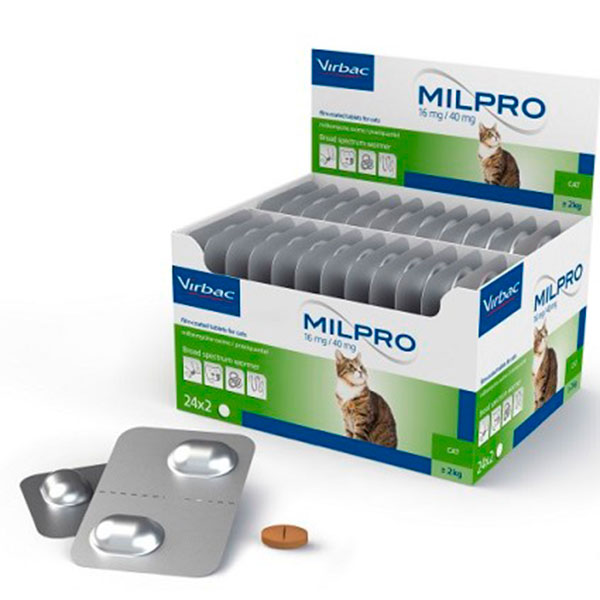 MILPRO GATOS 16MG/40MG 48cp