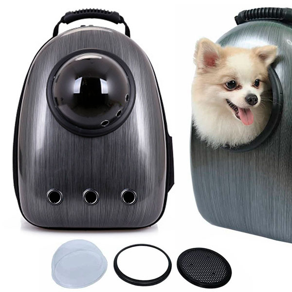 MOCHILA GRIS ANTRACITA/NEGRO CON VISOR (30x42x25)