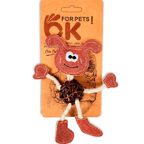 MUÑECO DE MIMBRE Y CATNIP