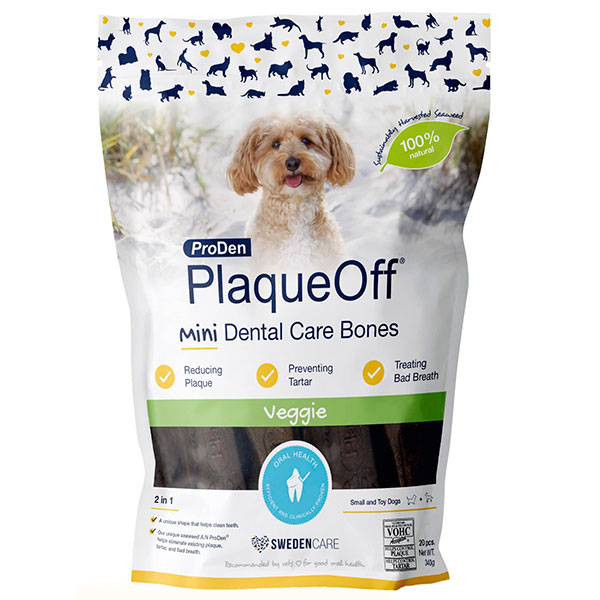 PLAQUE OFF MINI BONES VEGGIE 340 GR