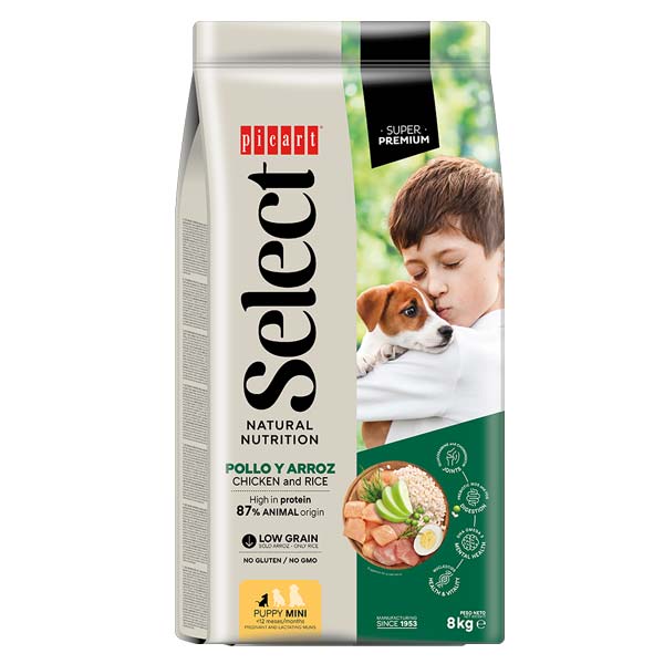 SELECT MINI PUPPY Pollo y arroz 8KG