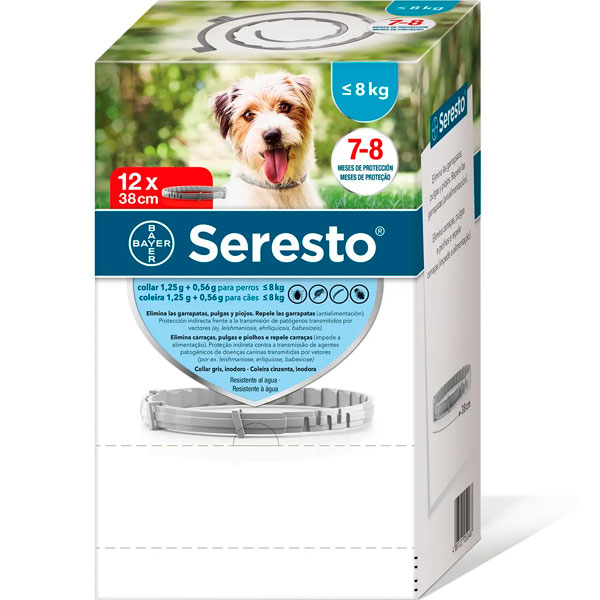 SERESTO 12 COLLARES PERRO 0-8kg