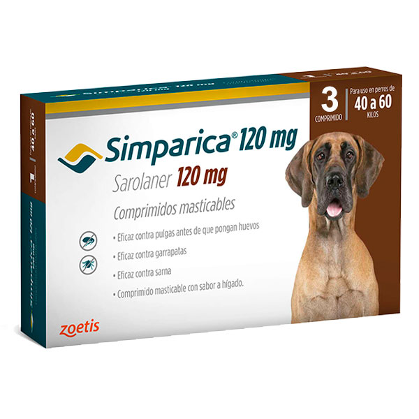 SIMPARICA 120mg 40-60KG 3COMP