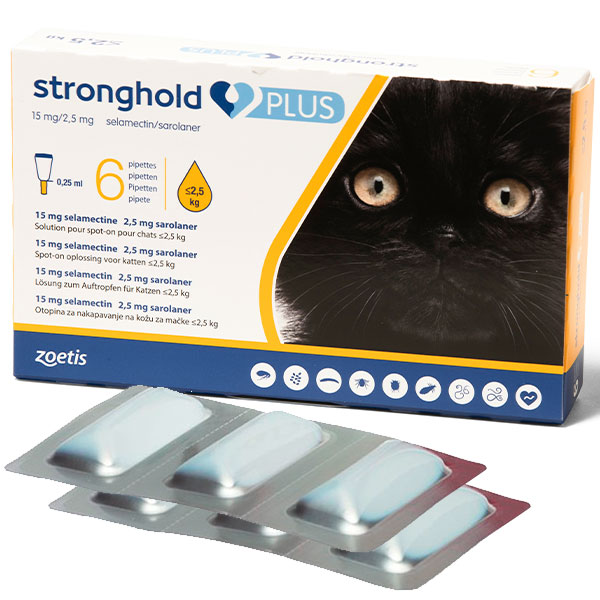 STRONGHOLD PLUS 15/2,5MG GATO <2,5 KG 6PIP