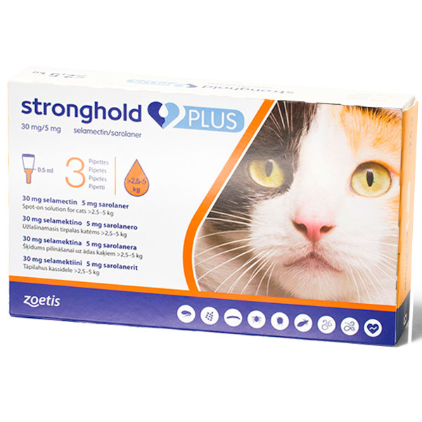 STRONGHOLD PLUS 30/5MG GATO 2,5-5 KG 3PIP