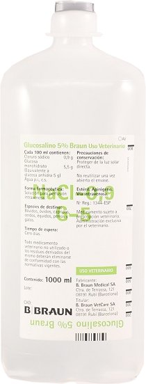 SUERO GLUCOSALINO 5% BRAUN 500ML