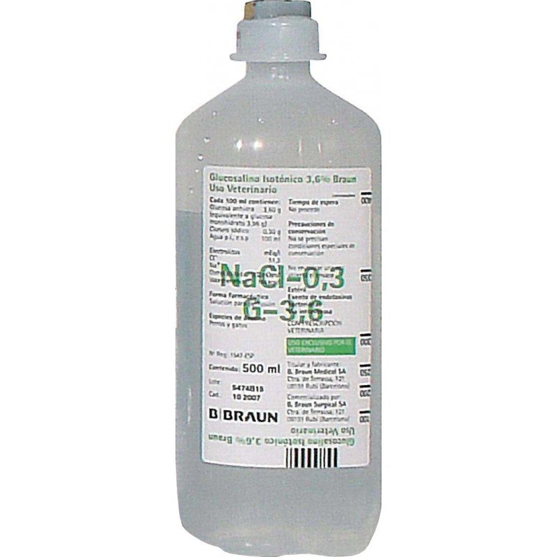 SUERO GLUCOSALINO ISOTONICO 3.6% 1000ML