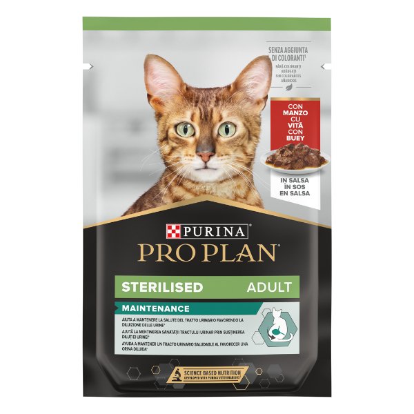 WET PROPLAN CAT STERILISED Carne 26x85g