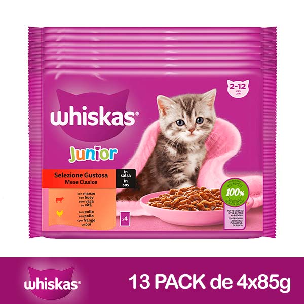 WHISKAS Seleccion Junior Salsa 13x4x85gr