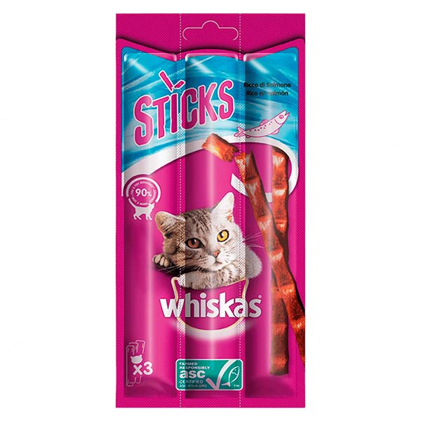 WHISKAS STICK SALMON 28x18gr