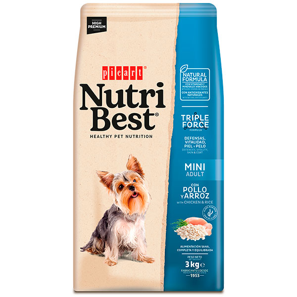 NUTRIBEST ADULT MINI Pollo y Arroz 3KG