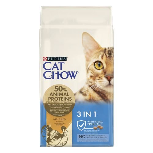 CAT CHOW 3 en 1 Pavo 15kg