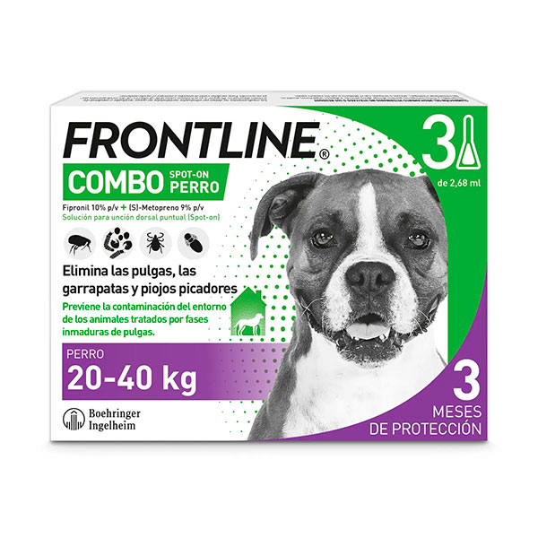 FRONTLINE COMBO PERROS 20-40kg. 3P.